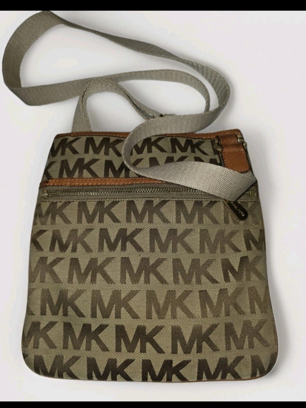 Michael Kors Olive MK Logo Crossbody